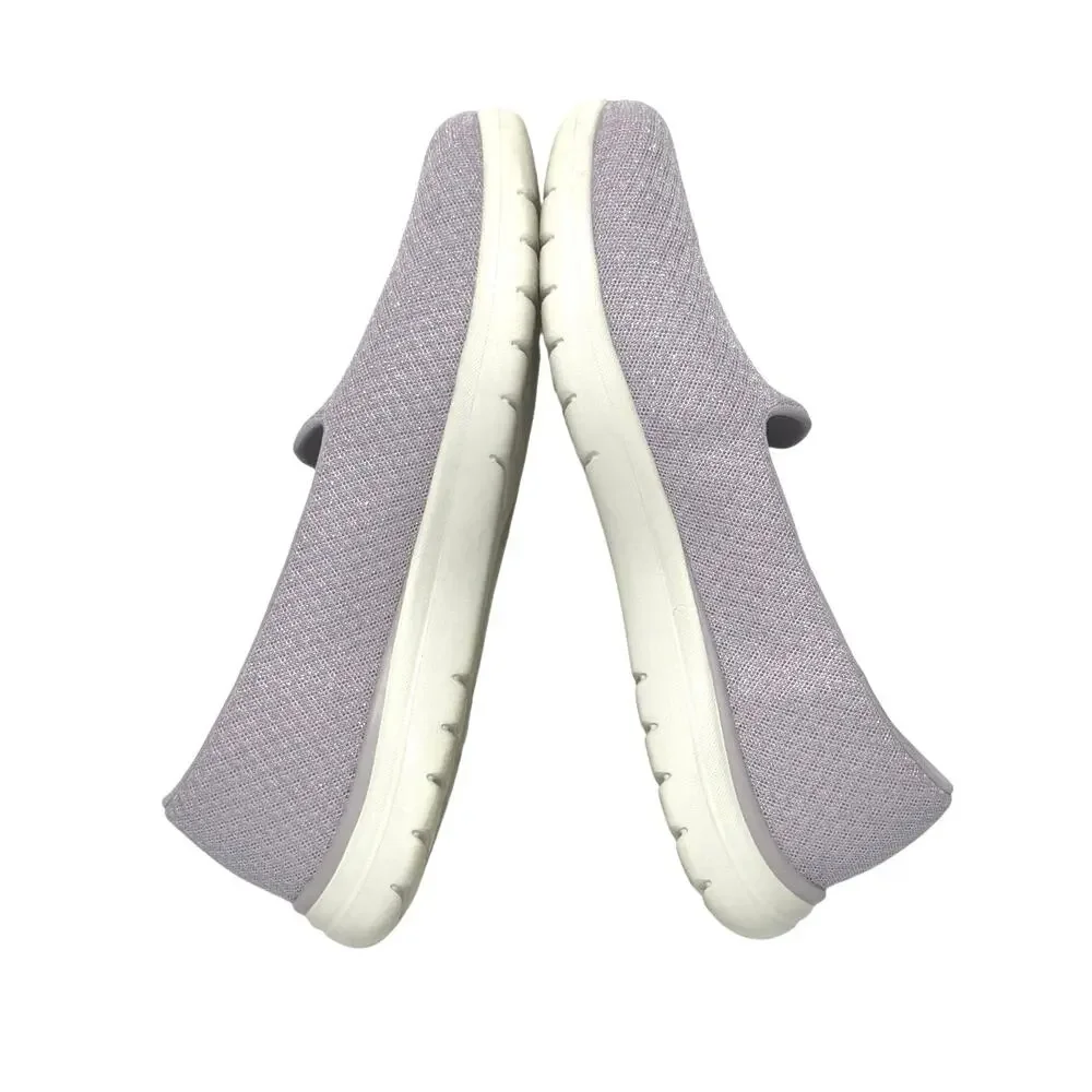 Skechers Women’s Size 9 M Lilac Sparkle Go Walk Goga Mat Slip On Knit Shoes - Picture 8 of 11
